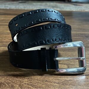 Michael Kors • Leather • Large • Men’s • Black • Silver Buckle • Belt
